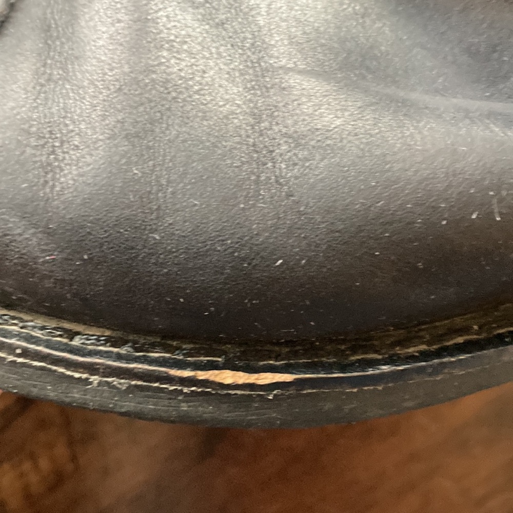 Real Leather Black Biker Boots. Size 6.5 - image 6